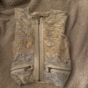 Free people knit crop zip up
